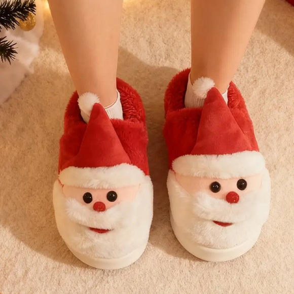 Santa Claus Holiday Slippers Adult Size New Boutique indoor outdoor - Picture 4 of 5